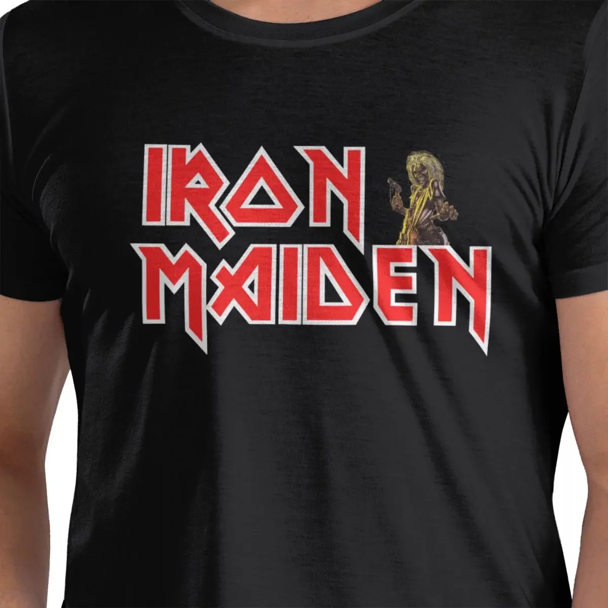 

Креативная ретро футболка Ironmaiden Rock Band из 100% хлопка, мужские забавные футболки, мужские футболки с круглым вырезом и коротким рукавом, S-6XL
