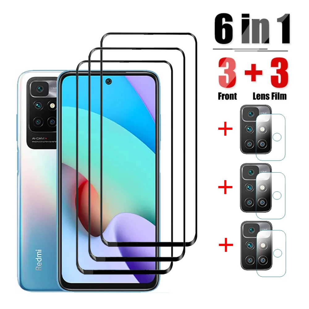 

6 in1 Screen Protector For Xiaomi Redmi 10 2022 NFC 10C Global Version Tempered Glass Camera Lens on Redmi 10C 10 2022 glass