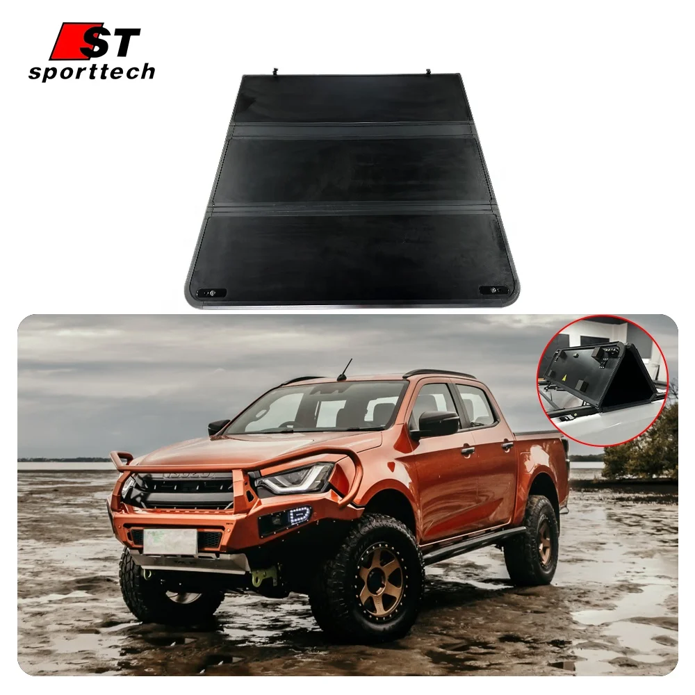 Direct Manufacturer lockable tonneau cover for 2019 isuzu dmax rear lid truck bed tonneau cover