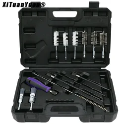 Universal Injector Seat Cleaning Set, Selagem e Kit De Escova Do Eixo, Motores Diesel, 19 Pcs