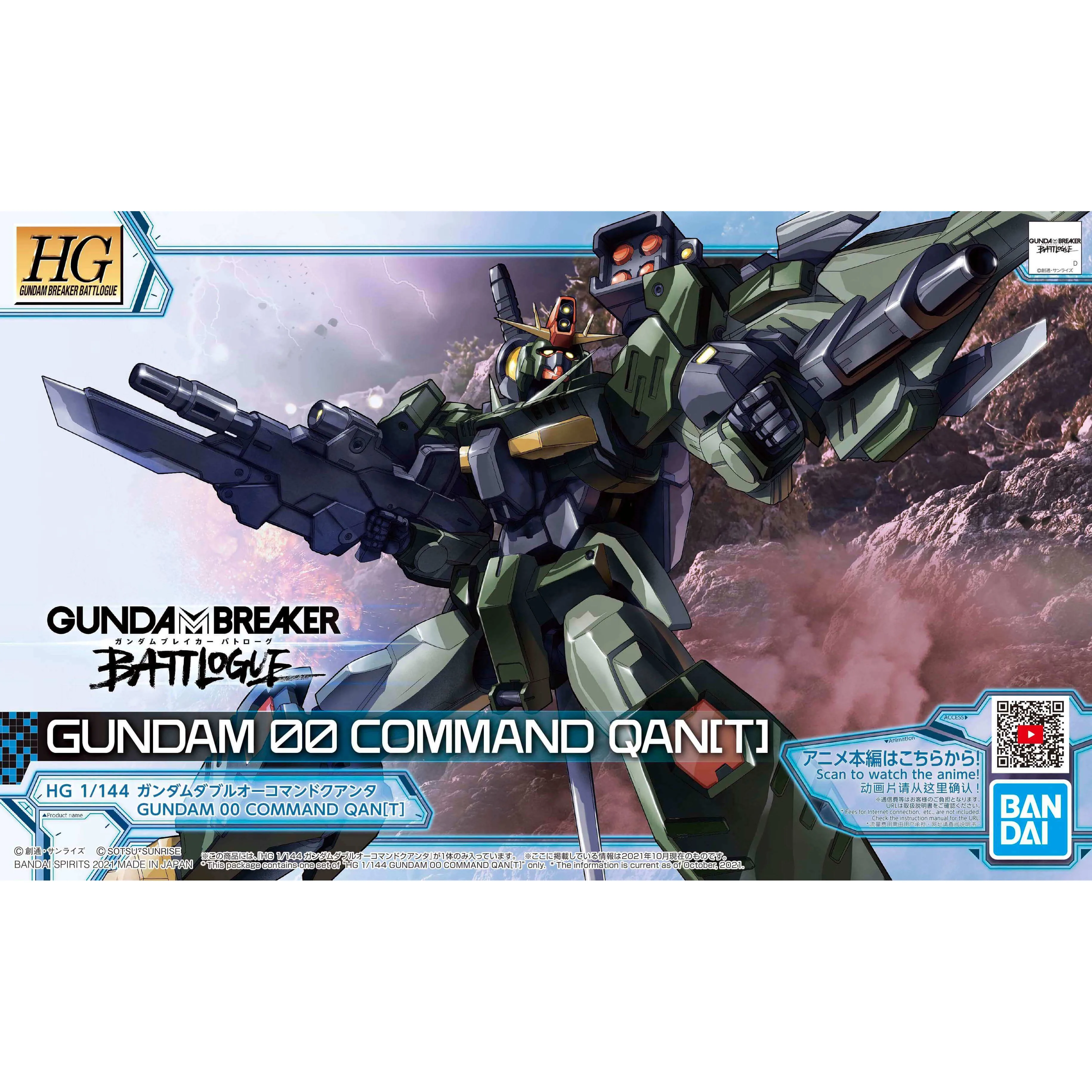 بانداي الأصلي أطقم منمذجة GUNDAM HG 1/144 GUNDAM 00 COMMAND QAN[T] أنيمي عمل الشكل التجمع نموذج اللعب نموذج هدايا للأولاد