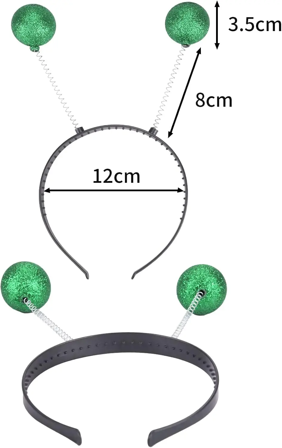  4 Pieces Alien Costume Accessories 2 Pieces Alien Glasses with 2 Pieces Martian Antenna Headband Boppers for Alien Party