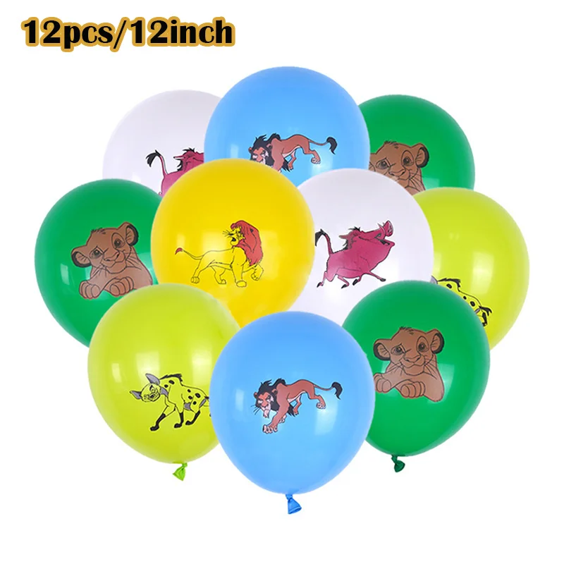 New Lion King Simba Birthday Party Balloons Cartoon Simba Paper Cups Napkins Plates Decoration Supplies Kit Baby Shower for Kids