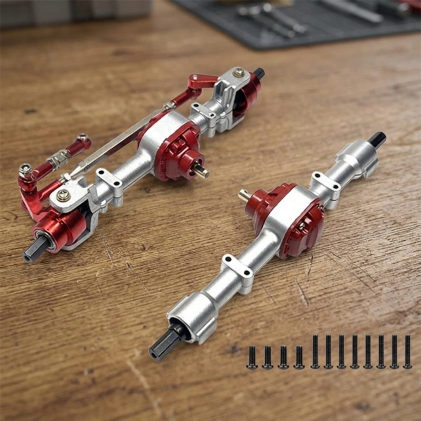 RC Car Axle Set Metal RC Axle with Steel Gears High Strength Compatible for Hobbyists