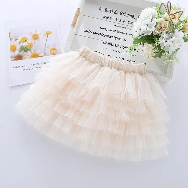 Summer Girl\'s Short Skirt Small Baby Girls Tutu Skirt Lush for Kids Children Puffy Tulle Skirts for Girls Newborn Princess Party