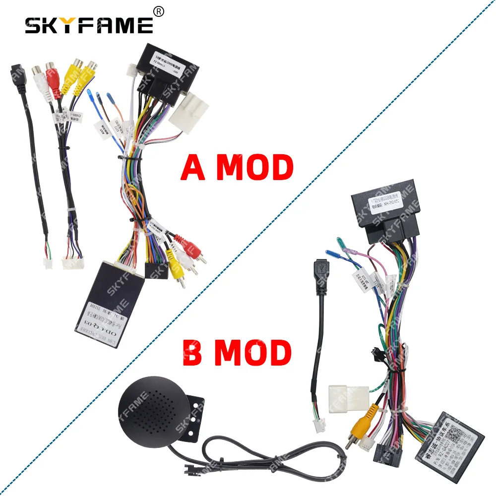 SKYFAME 16Pin Car Wiring Harness Adapter Canbus Box Decoder For GAC Trumpchi GS7 GS8 RZ-GAC07 OD-CQ-03