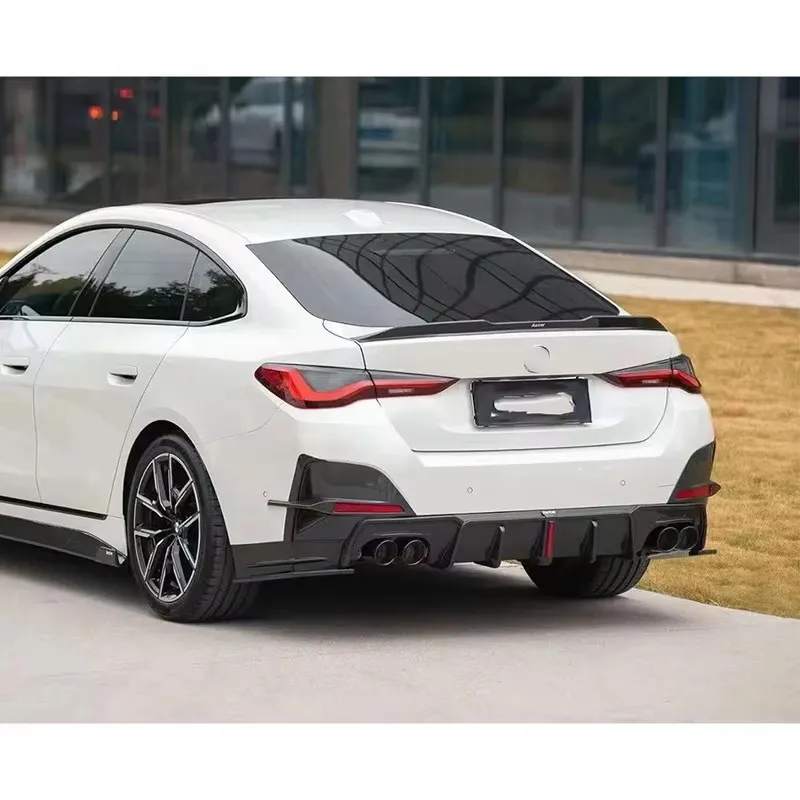 لسيارات BMW 4 Series G26 2021 + ألياف الكربون عودة الشفاه مانع صدمات خلفي للسيارة الناشر الخلفي الخائن سبويلر عودة الشفاه ترقية طقم الجسم