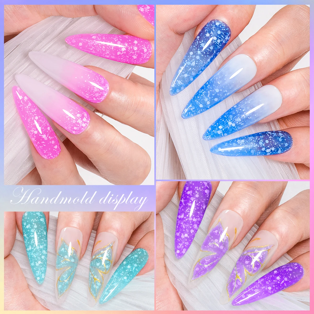 7ml Snowflake Gel Nail Polish UV LED Semi Permanent Milky White Pink Glitter Snow Sequins Gel Nails Art Design Varnish Manicure