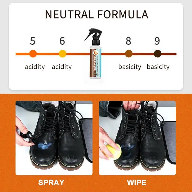 100ml Leather Care High Gloss Spary Long-lasting Nourishing Waterproof Anti Cracking Shoe Polish Liquid Car Cleaner Spray