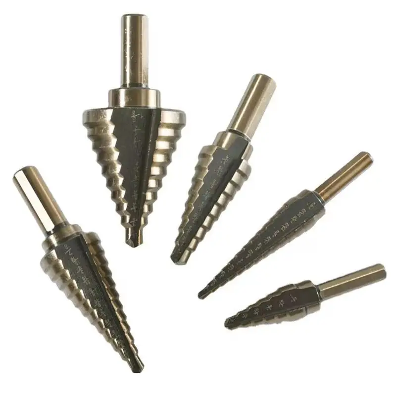 5pcs HSS Step Drill Bit Cobalt Multiple Hole 50 Size Step Drill Bit Set Wood Drilling Tool Metal Electric Tool Accessori