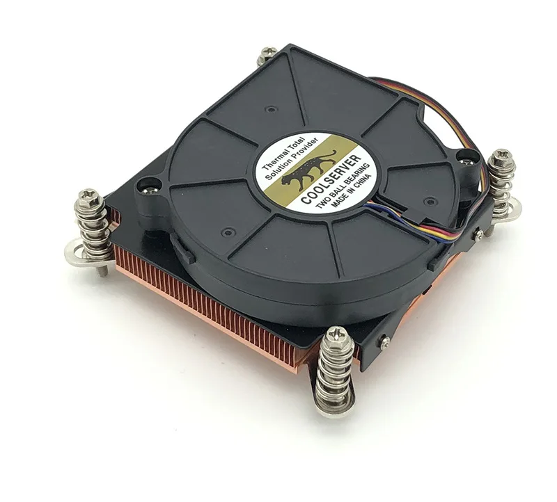 Applicable to LGA2011/115X 1U active desktop computer cpu radiator temperature control fan pure copper tube