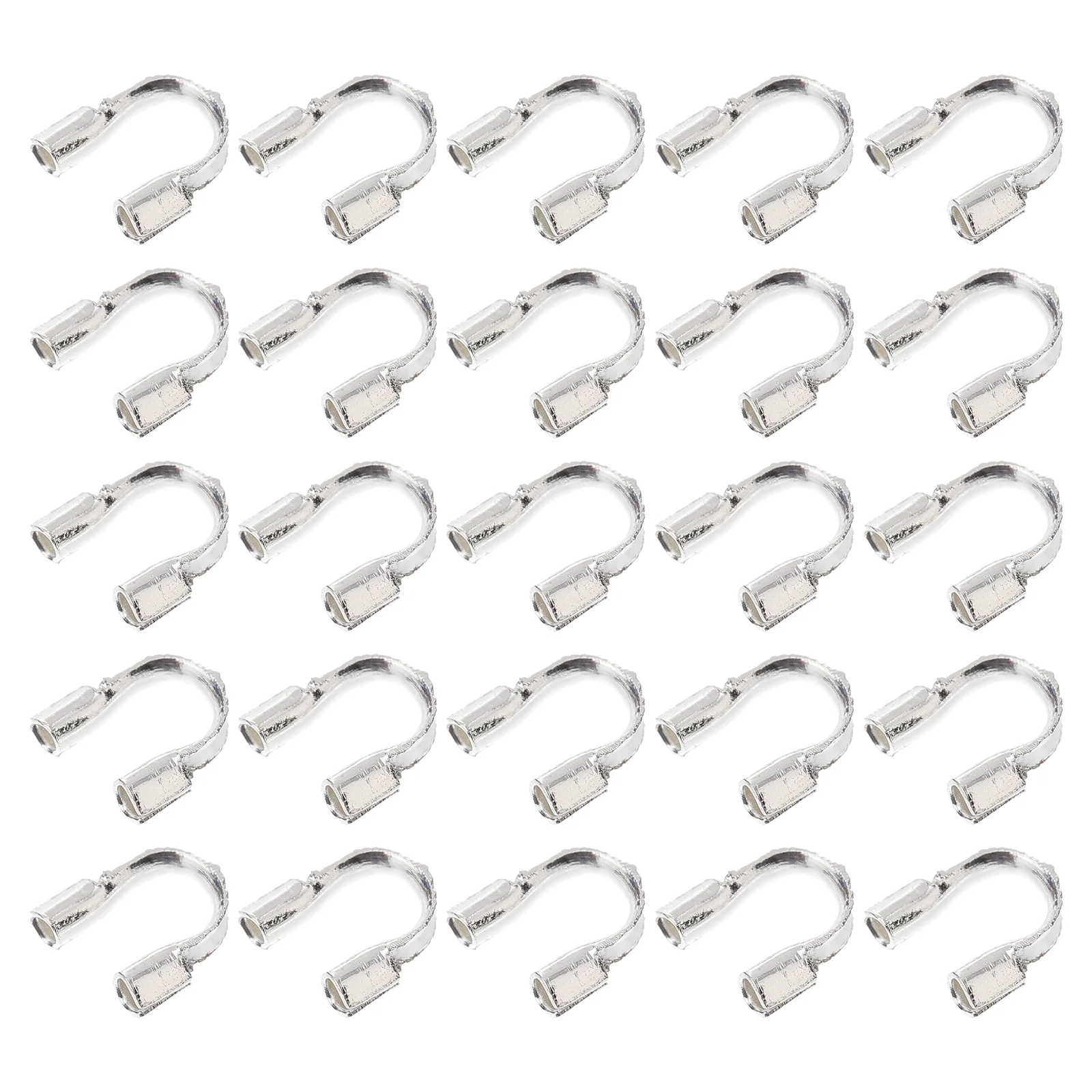 200 Pcs Metallic Line Office Jewelry Protectors U Shape Wire Guard Loops Accessories