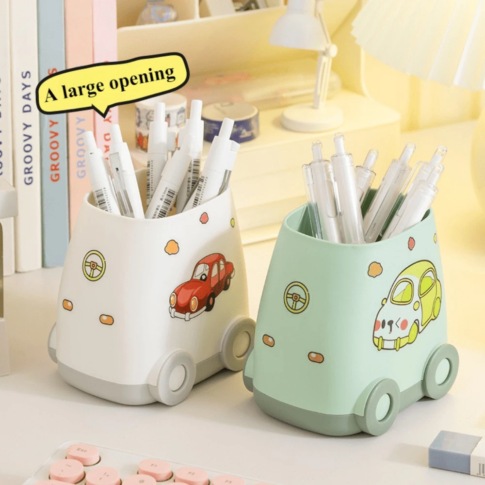 1 Piece, Large-Capacity Car-Shaped Pencil Case—Made of Durable Pp Material, Stylish Desktop Storage Box, Suitable for Students and Office Use