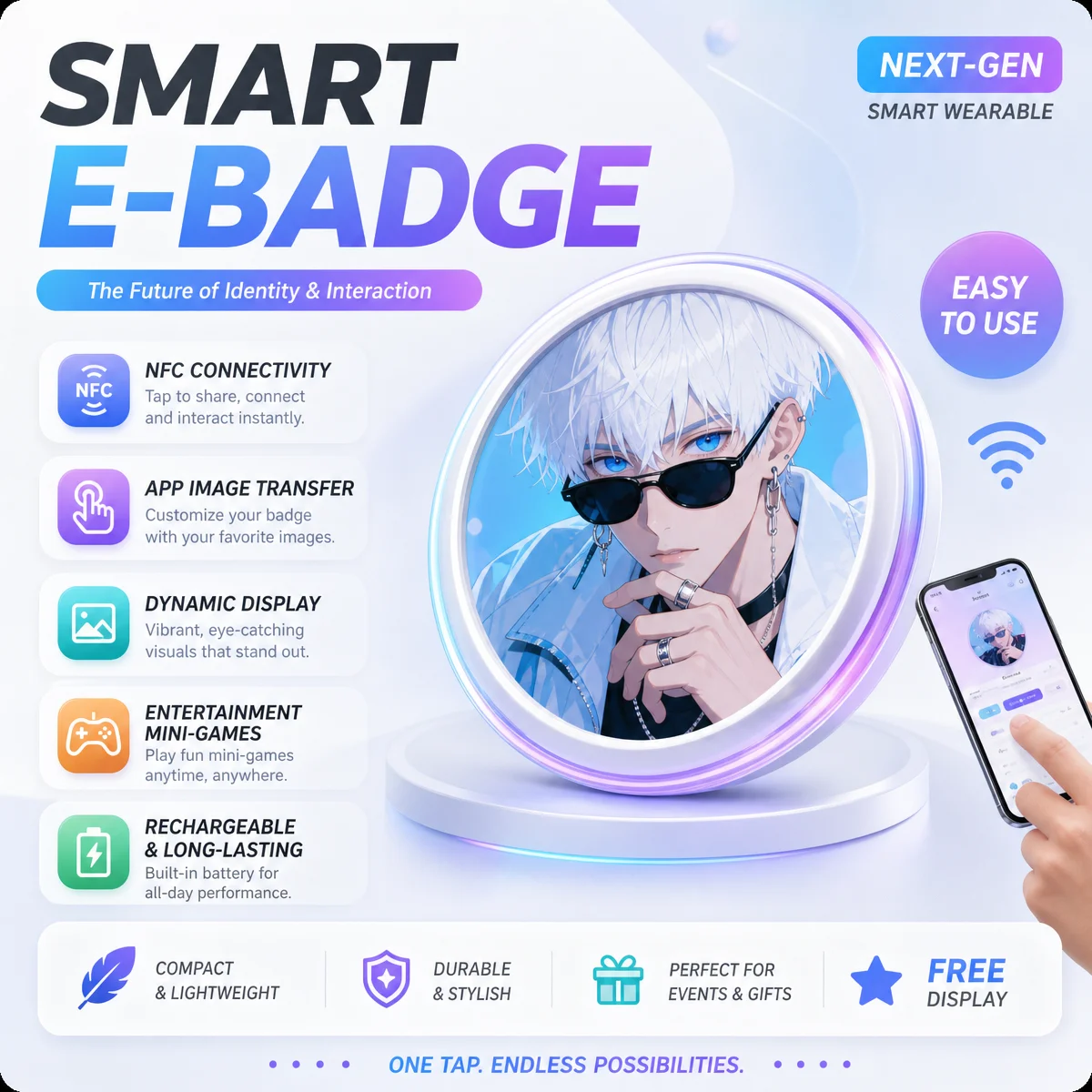 Diy Wearable Electronics - NEW Smart Badge DIY dial Badge