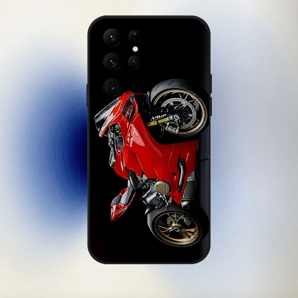 Sport D-Ducaties Cool Motorrad Phone Case For Samsung S24,23,22,30,21,10,9,Ultra,Plus,Lite,FE,5G Black Soft Case