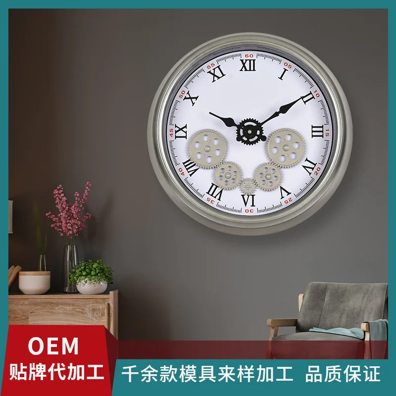 

Круглые настенные часы Gear Art Craft Ретро Роскошные часы на заказ Оптовая продажа Горячая распродажа