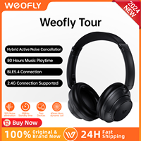 Weofly Tour ANC Wireless Headphone BT 5.4 Hybrid Active Noise Canceling 40mm Driver 80H Playtime Headphone With 2.4GHz USB