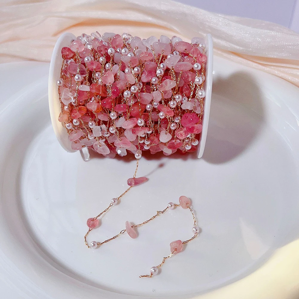 1Meter Irregular Natural Stone Chains Imitation Pearl Chain for DIY Jewelry Making Necklace Bracelet Accessories Wholesale image 4
