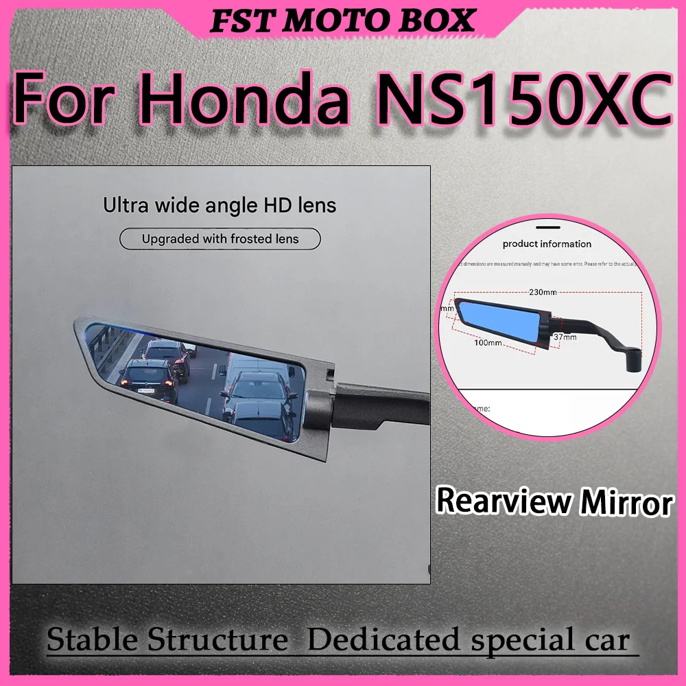 For Honda NS150XC Aerodynamic Rearview Mirror Mount Waterproof Weather-Resistant Commuting Motorcycle Mirror