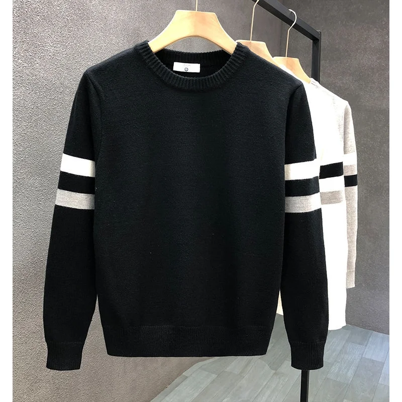 

Мужской трикотаж Sli round Ne, модный повседневный длинный све из полиэфирного волокна, осень-зима, облегающий крой, дышащая эластичная резинка