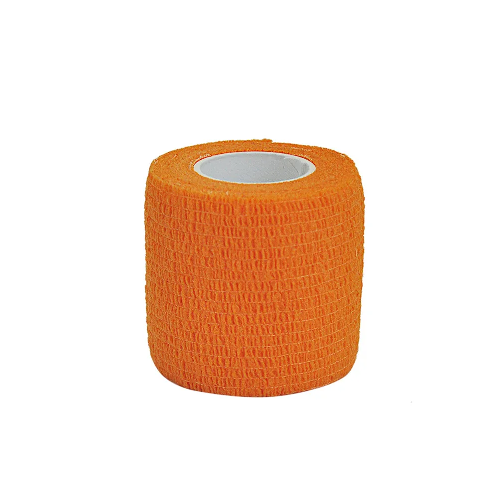 1/6/10 pcs Orange Gauze Medical Bandage Self-adhesive Breathable Elastic Bandages for Sports Fixing Finger Wrist Leg