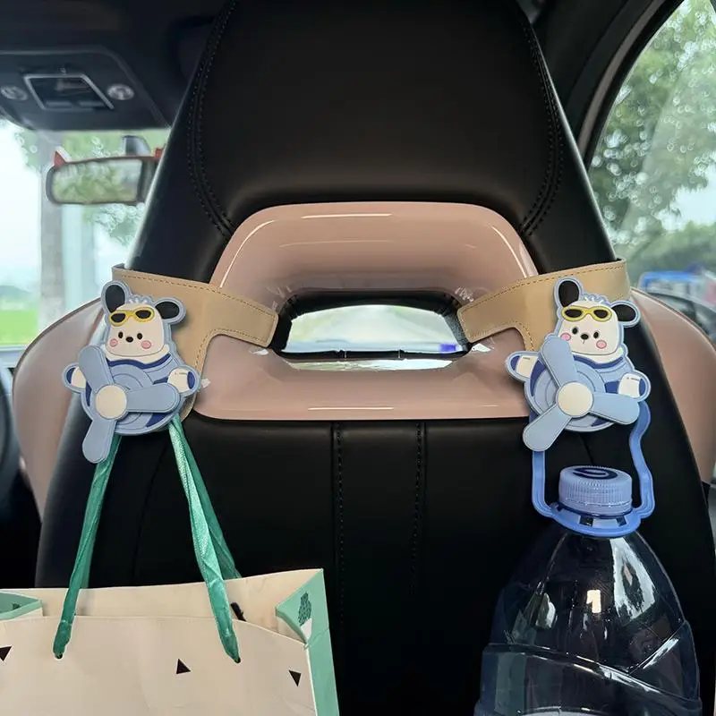 Car Interior Decoration Kawaii Pochacoo Cartoon Creativity Vehicle Mounted Sports Seats Storage Hook Up Rotating Windmill Gift