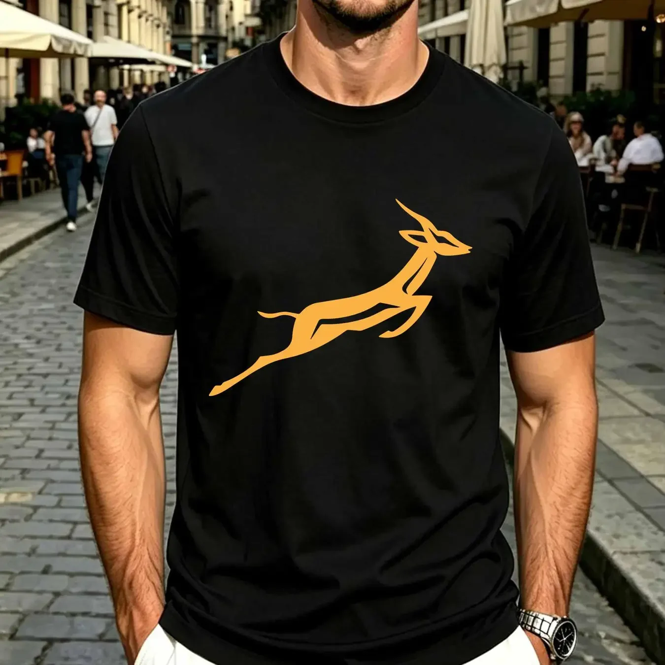 washed T Shirt Springbok South Africa African Rugby Birthday Fathers Day Dad Top long or short sleeves vintage Washed