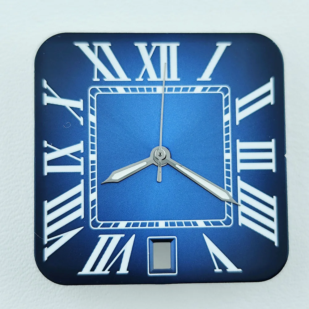 New NH35 dial square Roman dial Arabic dial custom logo men's watch suitable for NH 35 movement watch accessories