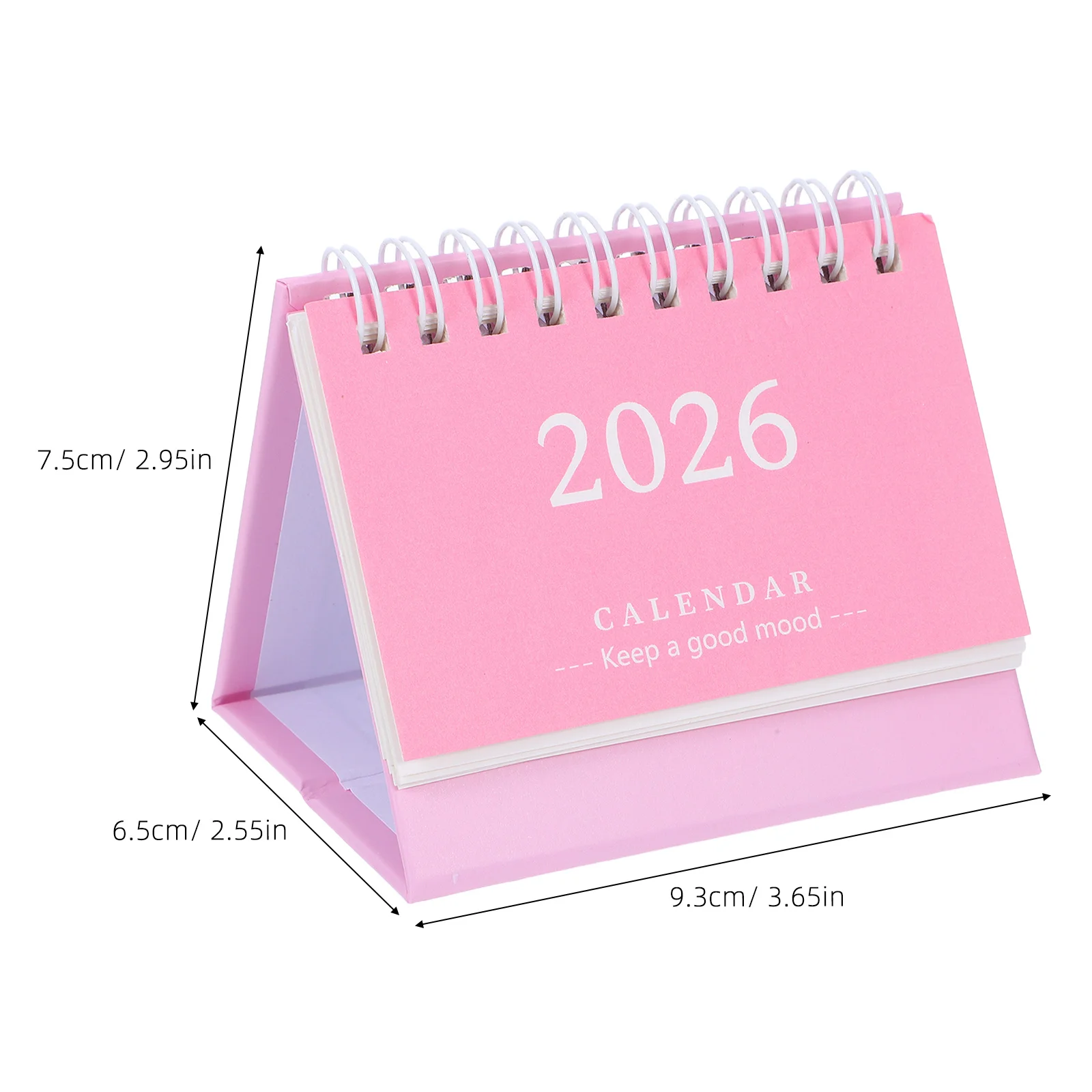 2026 Mini Desk Foldable Standing Flip Desktop Thick Paper Space Saving Simple Planner For Home Office Small Monthly