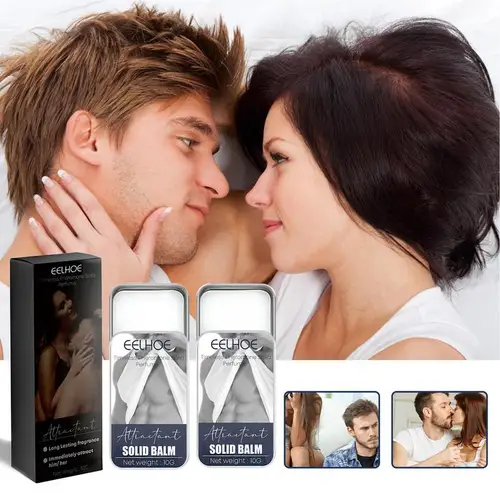 Imagen 2 del producto Perfume sólido para mujer, Mini bálsamo sólido portátil de colonia y feromonas para hombre, fragancia Sexy, bálsamo desodorante corporal Natural de larga duración, regalo