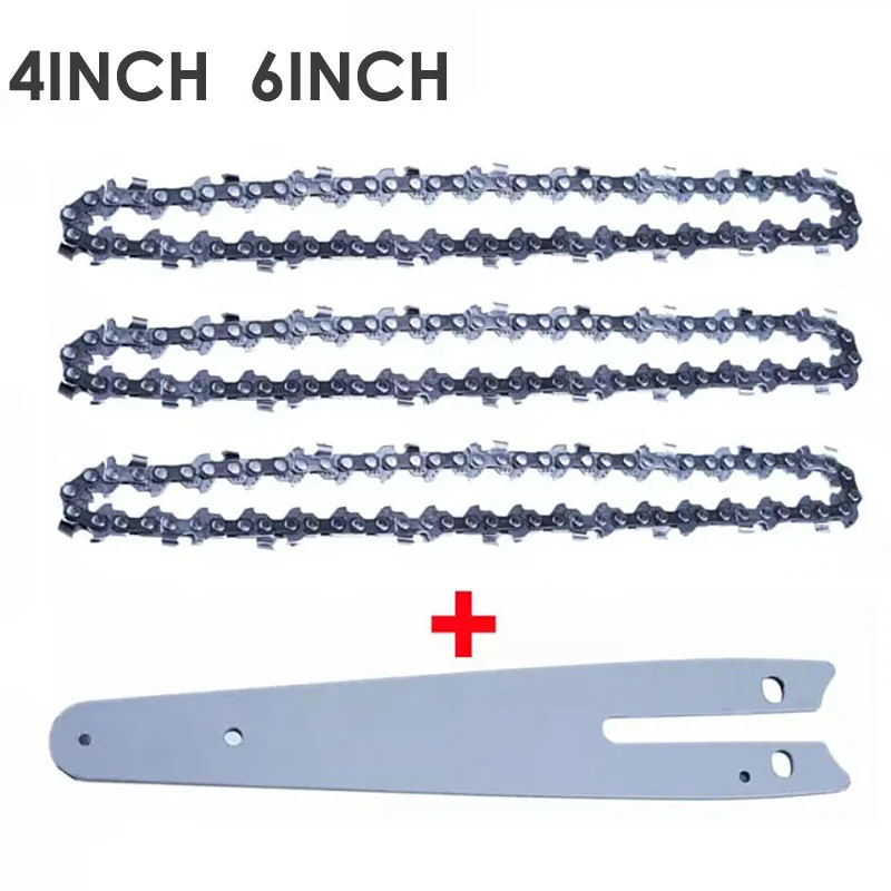 

4 Inch 6 Inch Chainsaw Chain Guide Mini Electric Saws Chains Steel Guide Garden Power Tools Accessories Replacement