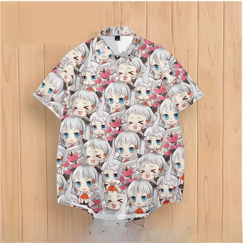 

Summer Thin ort Sve irt Jaet Anime Manga Casual Loose Fit Men's Clothing Student Second Hand Clothes