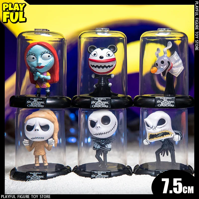 In Stock The Nightmare Before Christmas Anime Figure Sally Jack Skellington Vampire Teddy Action Figure Toys Kids Halloween Gift