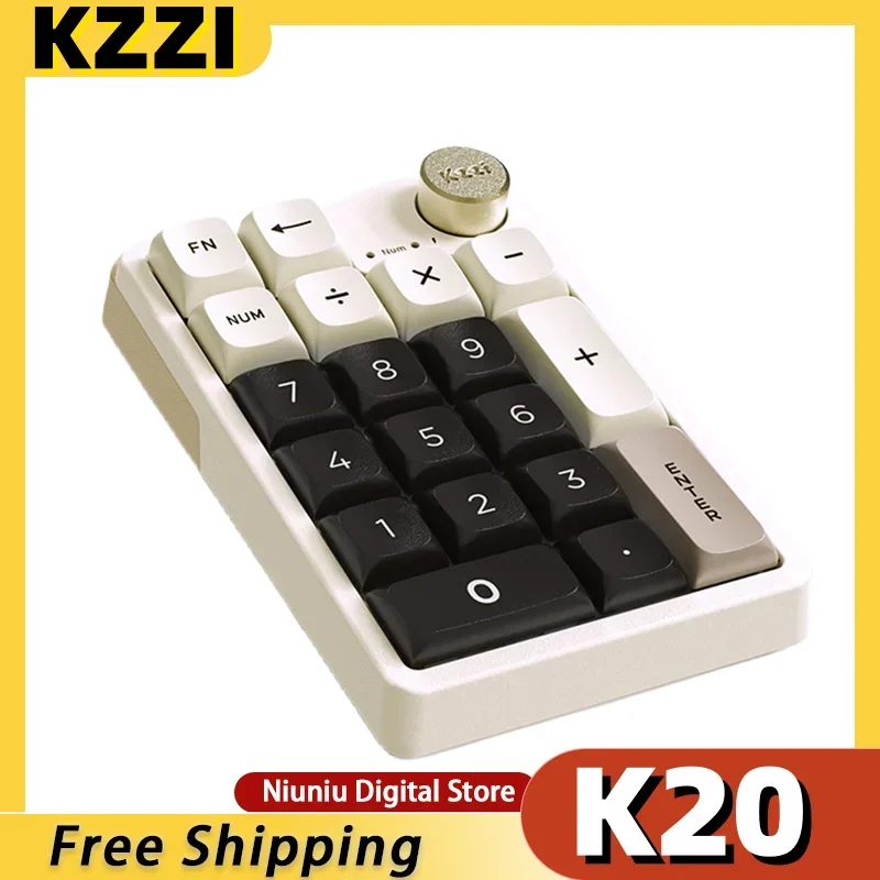 Kzzi K20 Wireless Bluetooth Three-Mode Mechanical Keyboard Pbt Ball Cap Supports Dual System Full-Key Hot-Swappable Gasekt