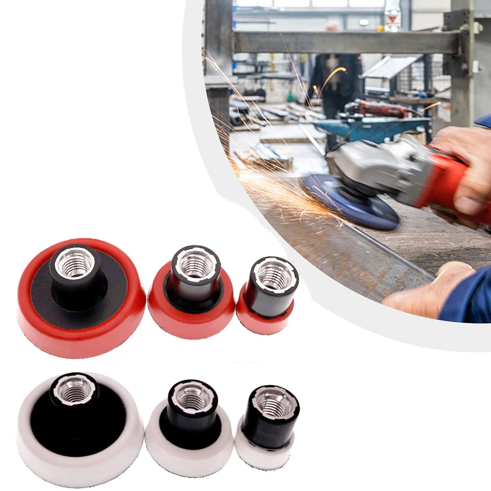 3 pçs placa de polimento 1/2/3 Polegada placa almofada de apoio lixar polimento almofada titular esponja almofada 5/8-11 rosca ferramentas de moagem peças