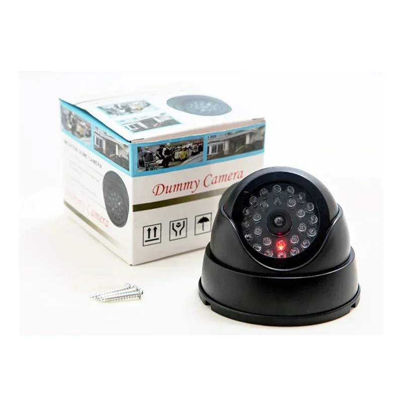 1-10PCS Dummy Fake Camera with LED Red Light Dome Home Security Surveillance Cameras Simulation Burglar Alarm Security Cameras