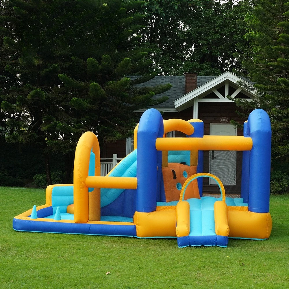 أطفال نفخ القلعة داخلي في الهواء الطلق الأطفال نفخ القفز القلعة ترتد منزل الشريحة مع منفاخ الكرة حفرة بوسي البيت