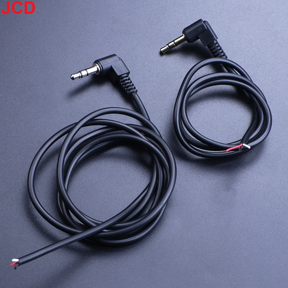 1/5pcs 3.5mm Stereo Male Plug Audio Extension Cable 3 Pole 3.5mm 90° Elbow Earphones Headset Audio Jack Aux DIY Connection Wire
