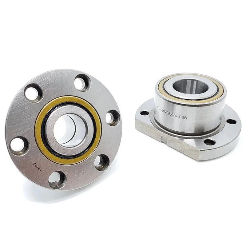 1PCS FL760202 FL760203 FL760204-2RS/ P4 DBB Machine Tool Ball Screw Bearing Double Seal Flange Angular Contact Ball Bearing