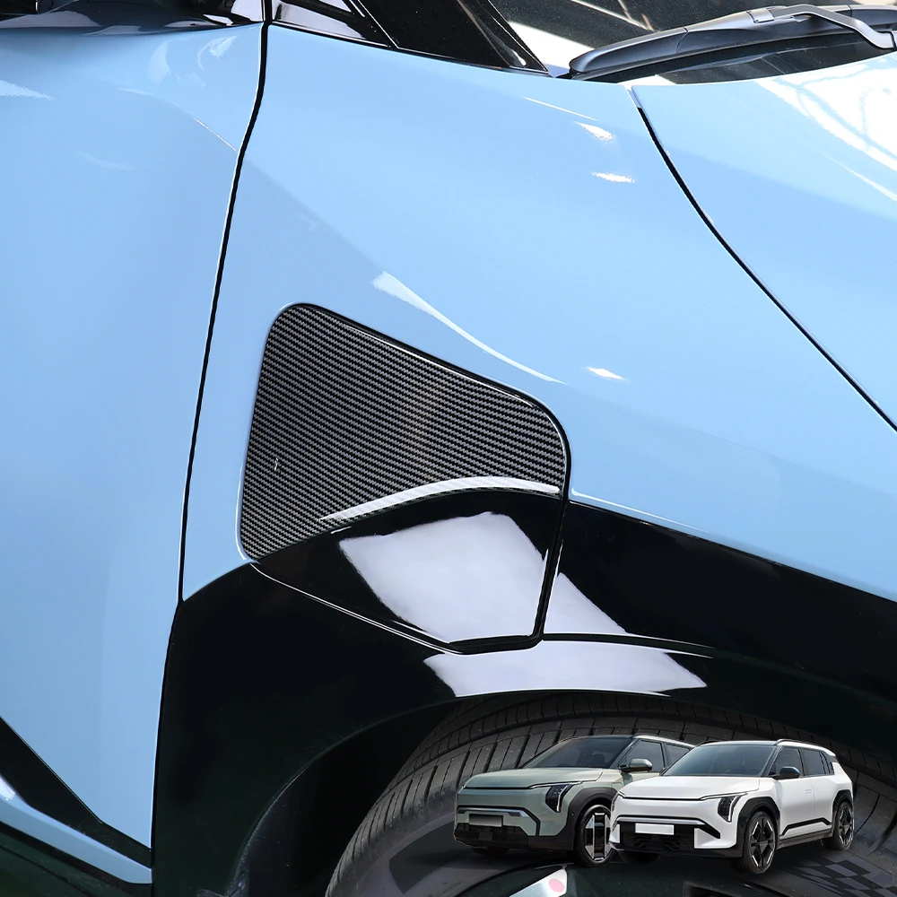 

External Accessories Carbon Fiber Car Charging Port Cover Trim For Kia EV3 2024 2025 Car Tuning LHD