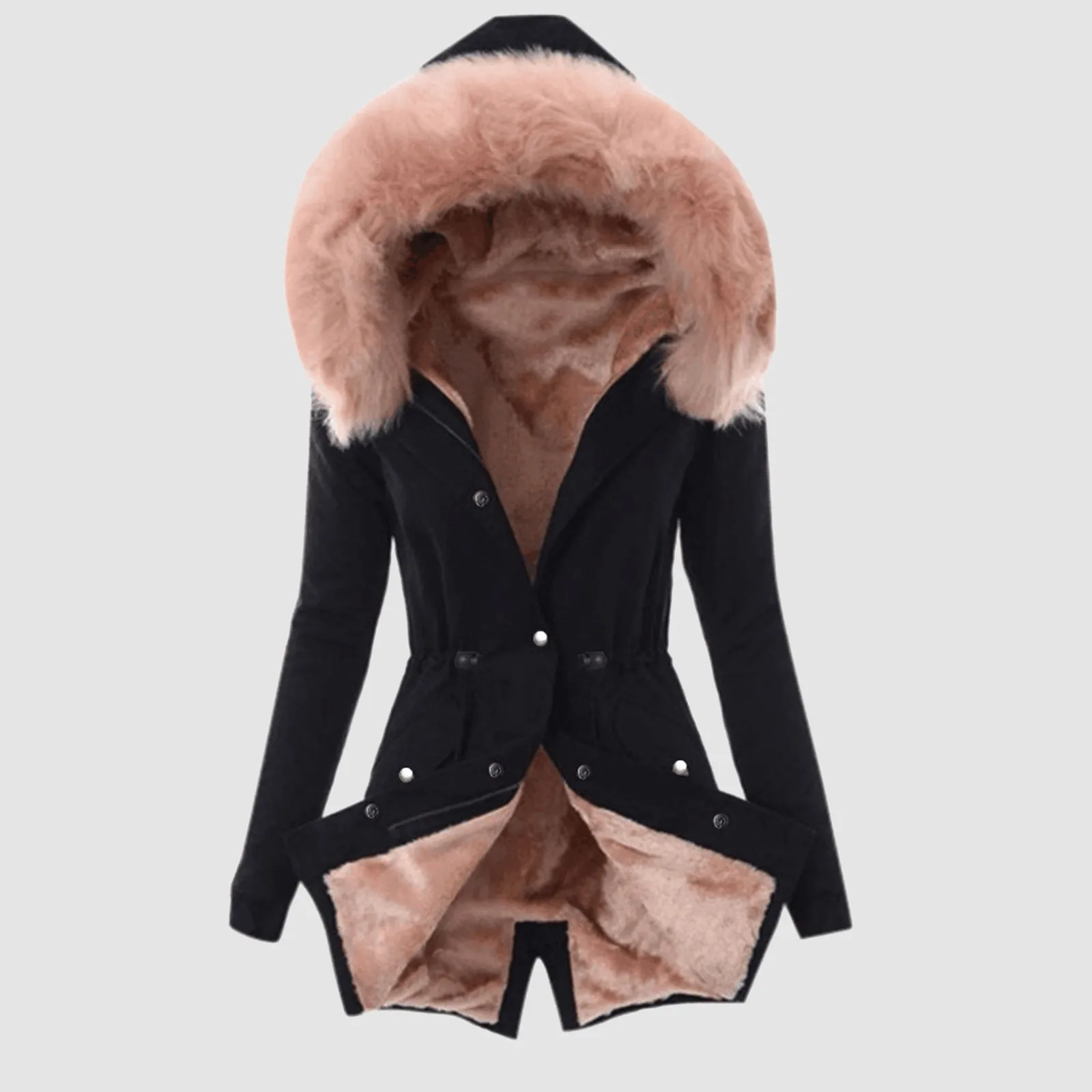 

Winter Jackets New 2023 Women Parka Clothes Long Coats Wool Liner Hooded Jacket With Fur Collar Thick Warm Snow Wear Overcoats