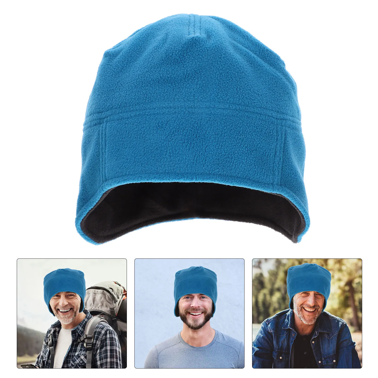 

Men Winter Ear Cap Windproof Thickened Warm Hat Outdoor Cycling Skiing Running Winter Warm Beanie Windproof Gear