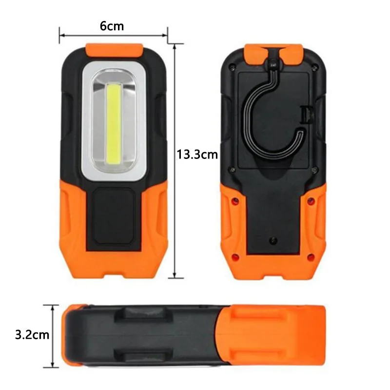 mini Multifunction hand COB LED Flashlight Hiking work flash light Hook night light camping Torch Lamp For Car repair camping