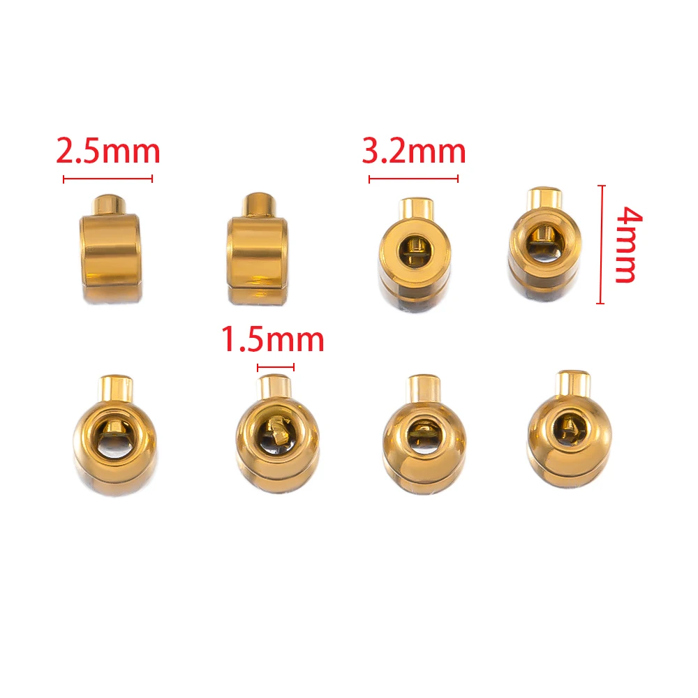 10 Stück 20 Stück vergoldete Edelstahl-Positionierungsverschlüsse Stopper Perlen Crimp End Perlen Draht Rondelle Perlen DIY Schmuckherstellung