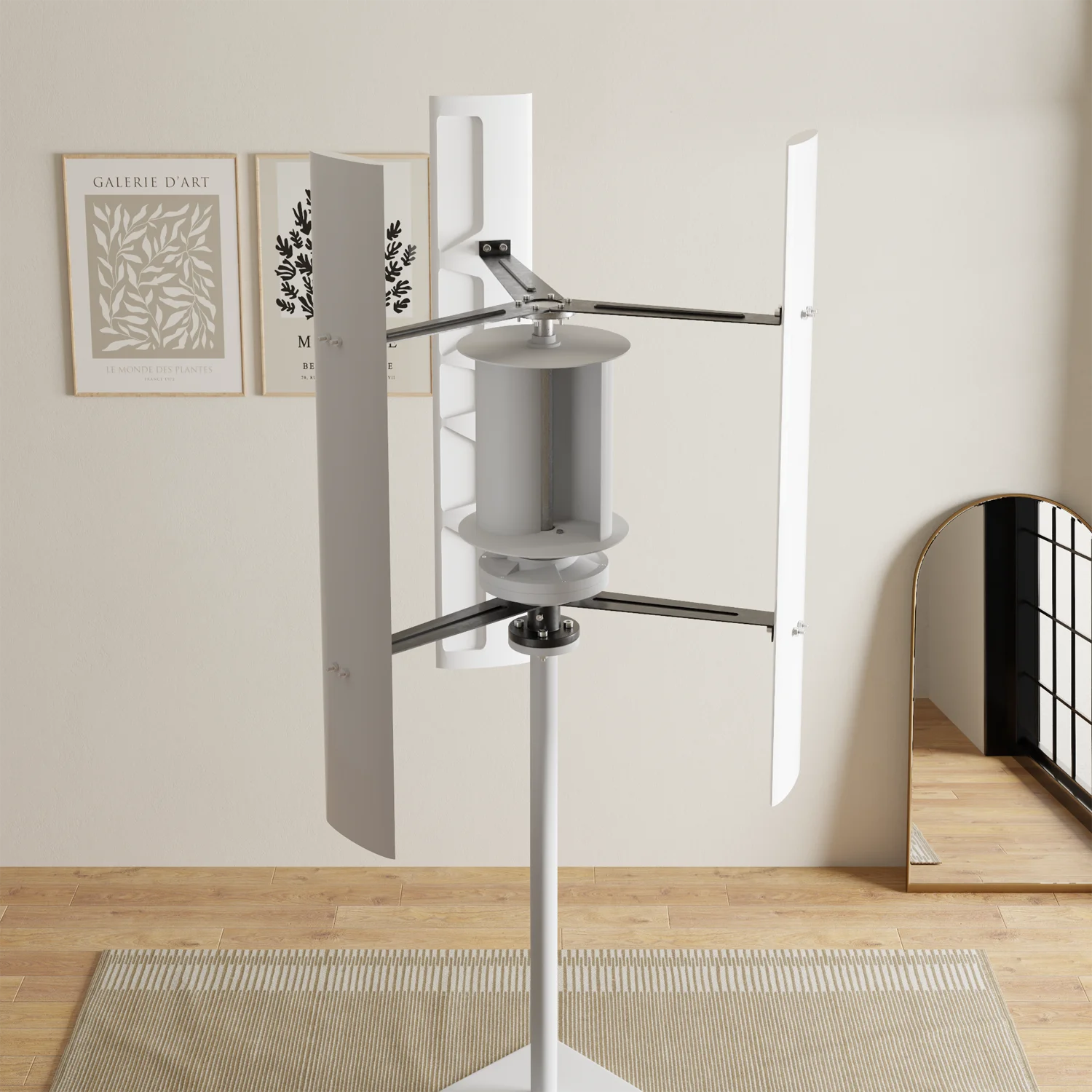 Vertical Axis Wind Generator Wind Turbine 12V 24V 96V 240V 10000W 20000W Complete System Kit High Power with Hybrid Controller