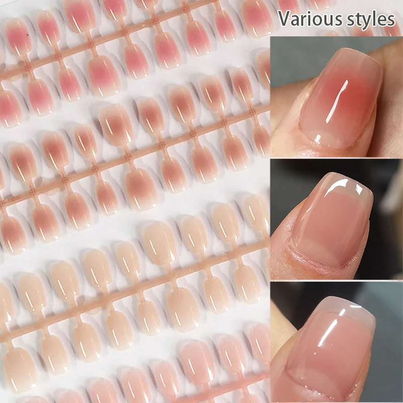 30Pcs/Set Cat Magnetic Eye French Sheer Manicure Tip Cute Bride Acrylic False Nails Press On False Nail Supplies For Women image 6
