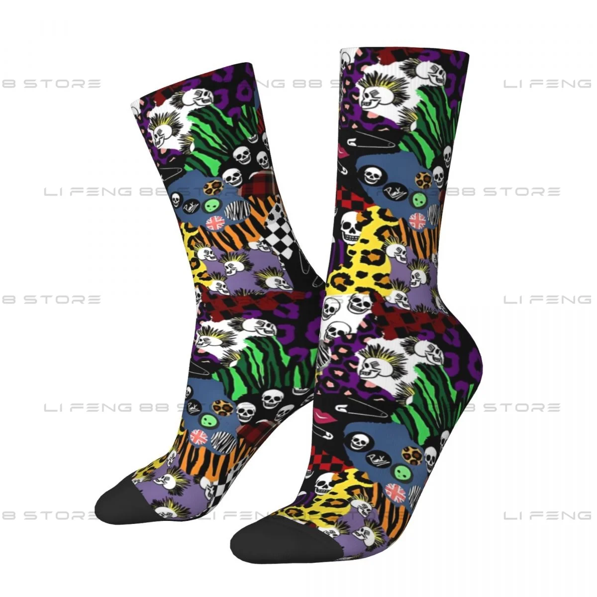 Monster High Old School Punk Rock Men Women Socks Outdoor Novelty Spring Summer Autumn Winter Stockings Gift