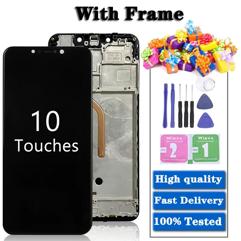 AAA+ For Xiaomi poco F1 PocoF1 LCD Display 10 Touch Screen Digitizer Assembly for xiaomi mi Pocophone F1 PocophoneF1 lcd screen