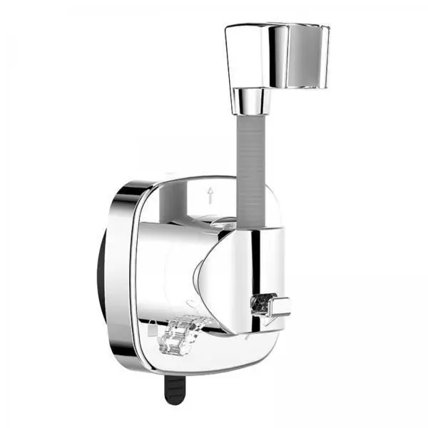 Height Adjustable Suction Cup Shower Holder Wall Mounted Handheld Bracket Durable ABS PP Waterproof for Bathroom Setup