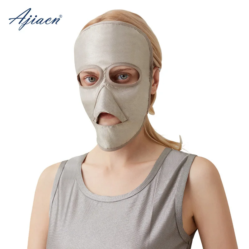 Masque de protection contre les radiations électromagnétiques masque de protection en fibre d'argent anti-rayonnement pour téléphone portable